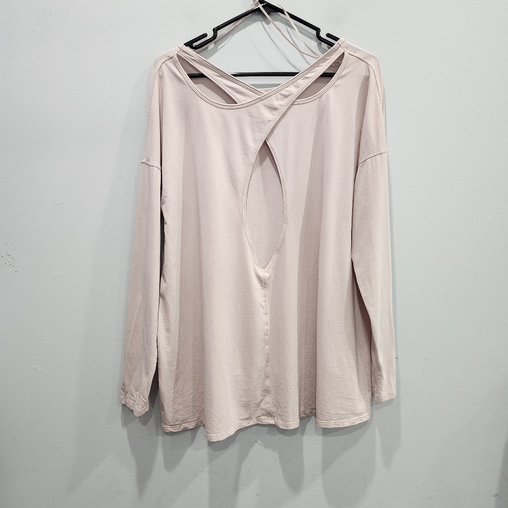Lululemon Back Into It Long Sleeve Shirt Heathered Pink Puff